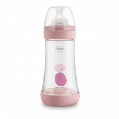 Бутылочка Chicco Perfect5 Girl с силиконовой соской средний поток с 2 мес. 240 мл