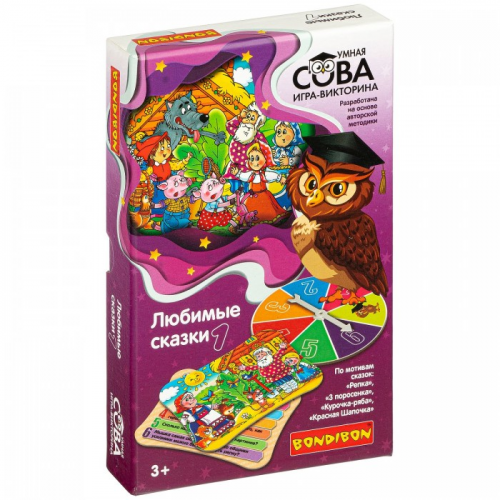 Bondibon Игра-викторина Умная Сова Любимые сказки 1