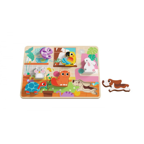 Деревянная игрушка Tooky Toy 3D Пазл Питомцы TH635