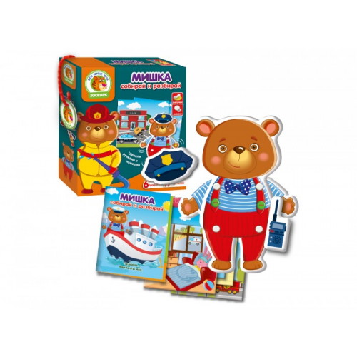 Vladi toys Развивающая настольная игра с подвижными деталями Мишка