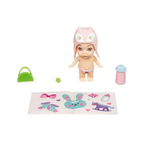 Bondibon Игровой набор OLY Кукла в шаре шапочке-ушанке с животным и аксессуарами