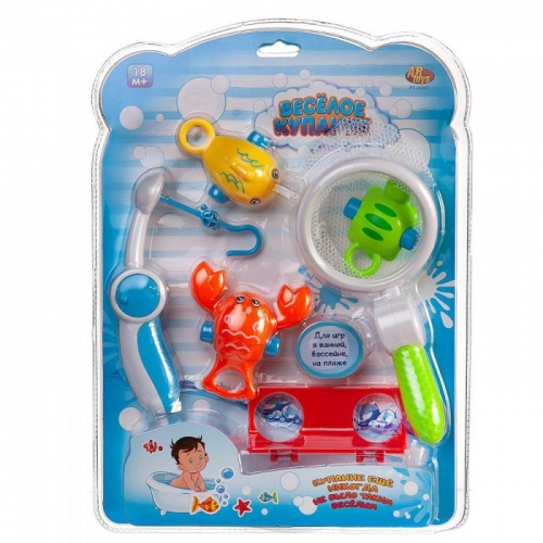 ABtoys Игровой набор Веселое купание Рыбалка удочка
