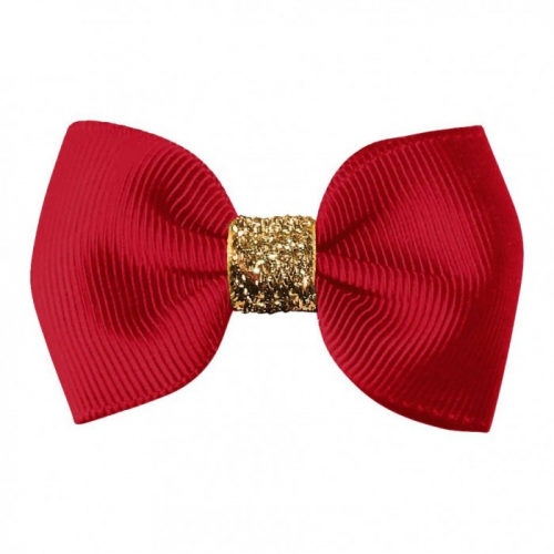 Milledeux Заколка-зажим Bowtie Bow маленькая Gold Glitter