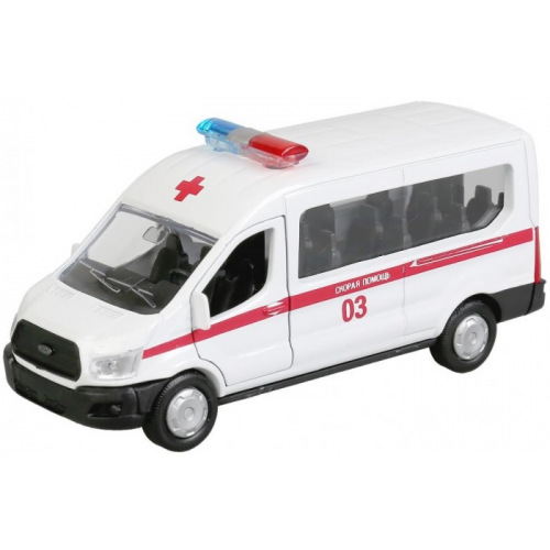 Технопарк Машина металлическая Ford Transit Скорая 12 см