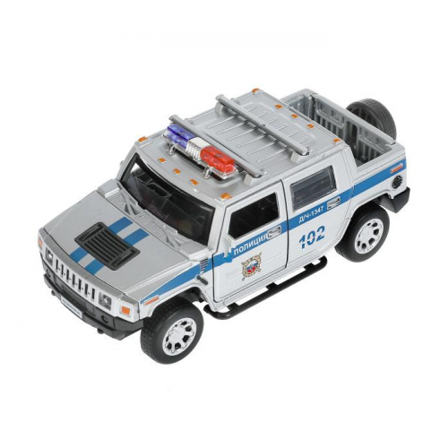 Технопарк Машина металлическая со светом и звуком Hummer H2 Pickup Полиция 12 см