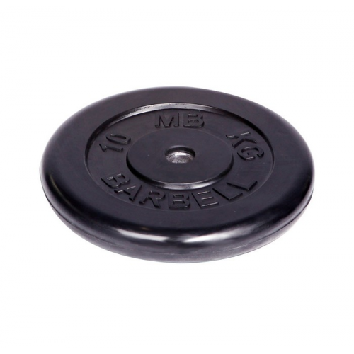 MB Barbell Диск обрезиненный d 26 мм 10 кг