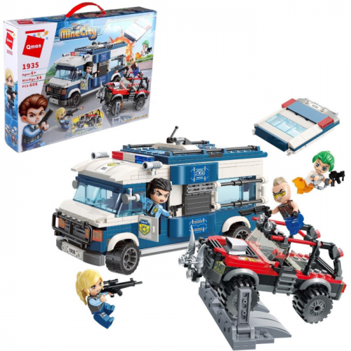 Конструктор Enlighten Brick Машинки с фигурками и аксессуарами 608 деталей