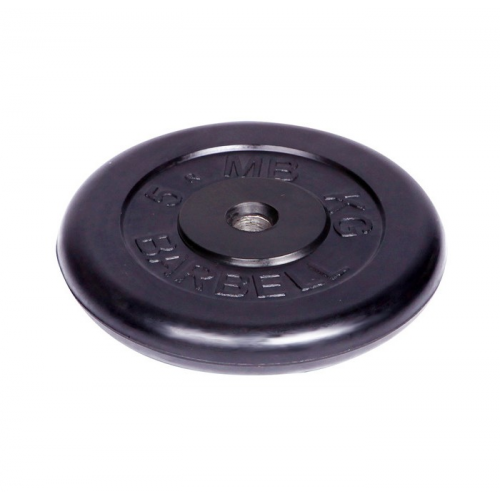 MB Barbell Диск обрезиненный d 31 мм 5 кг