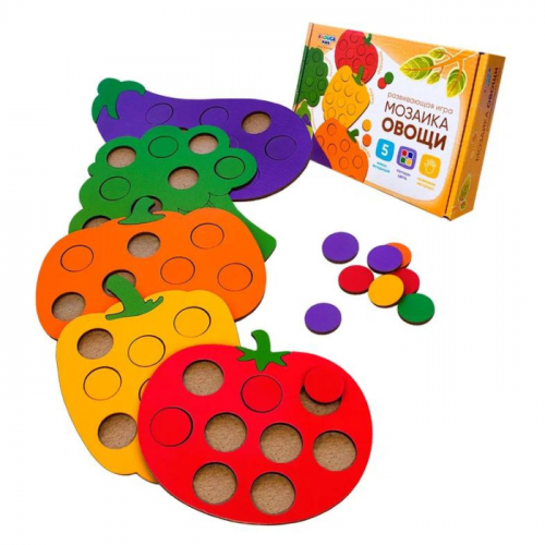 Сортер Raduga Kids Мозаика Овощи по цвету