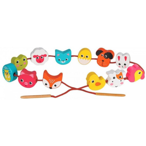 Деревянная игрушка Mapacha Шнуровка-фигурки Животные
