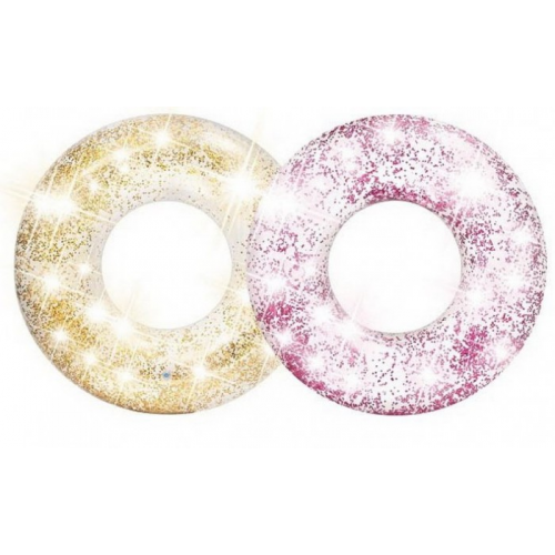 Intex Круг надувной Transparent glitter