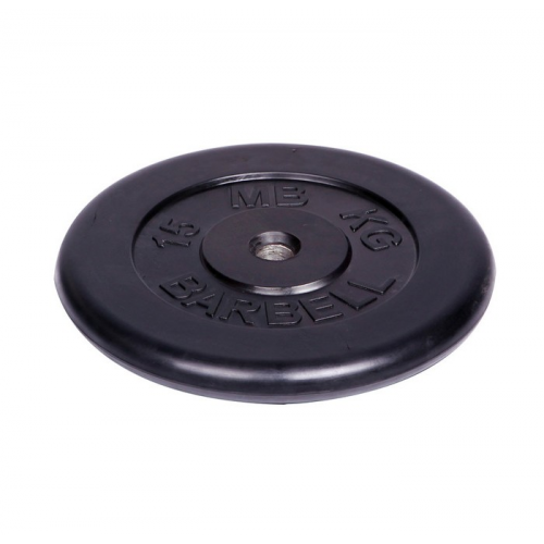 MB Barbell Диск обрезиненный d 31 мм 15 кг