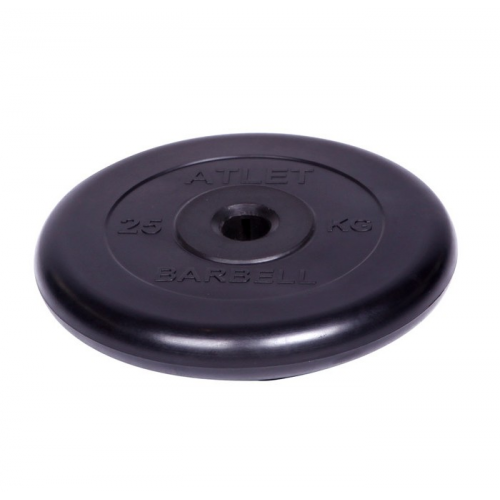 MB Barbell Диск обрезиненный Atlet d 31 мм 25 кг
