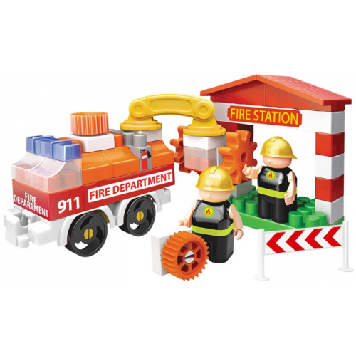Конструктор Bauer Fireman Пожарная машина и пожарный гидрант (58 элементов)