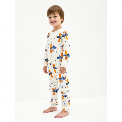 Kogankids Комбинезон для сна для мальчика Зайка в самолете