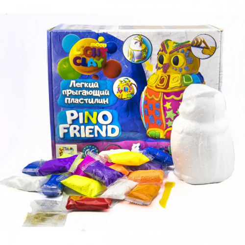 Moon Light Clay Набор легкого прыгающего пластилина Pino Friend Сова