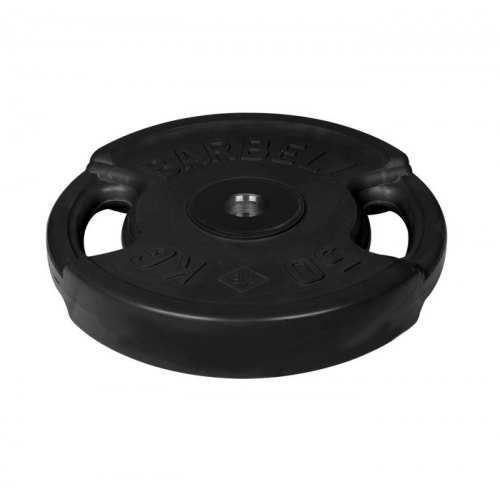 MB Barbell Диск олимпийский с ручками d 51 мм 50 кг