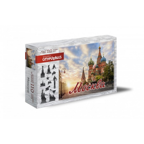 Деревянная игрушка Нескучные Игры Фигурный Москва (110 элементов)