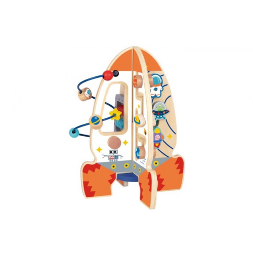 Деревянная игрушка Tooky Toy Развивающий центр Ракета