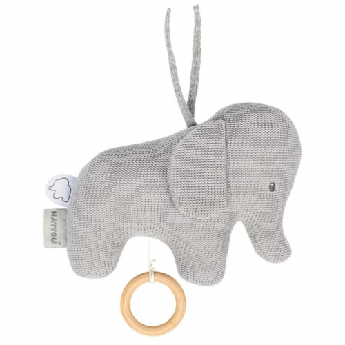 Мягкая игрушка Nattou Musical Soft toy Tembo tricot Слоник 21 см музыкальная