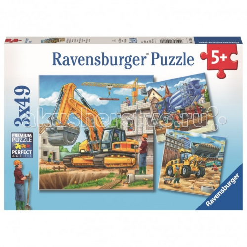 Ravensburger Пазл Большие строительные машины 3х49 элементов