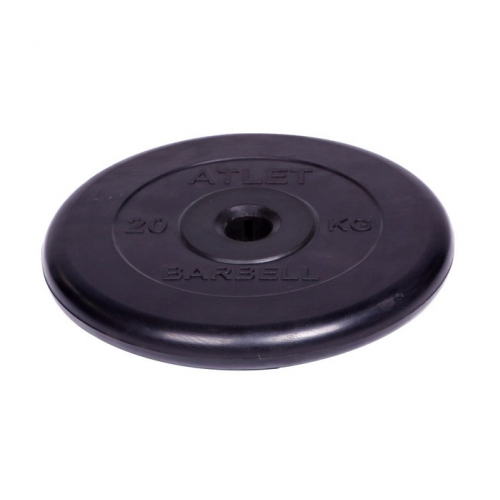 MB Barbell Диск обрезиненный Atlet d 31 мм 20 кг