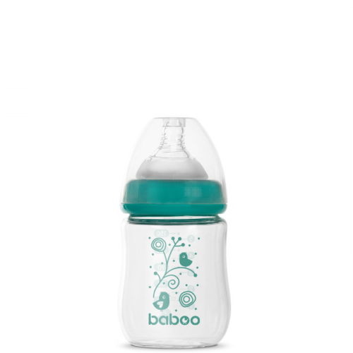 Бутылочка Baboo стеклянная с соской 150 мл. 0 мес+
