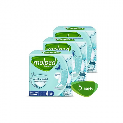 Molped Гигиенические антибактериальные прокладки Antibacterial Extra Long 18 шт
