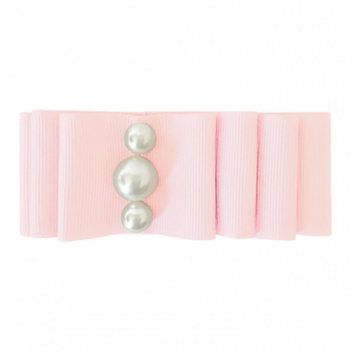 Milledeux Заколка-зажим Layered Bow большая Pearl Grasgrain