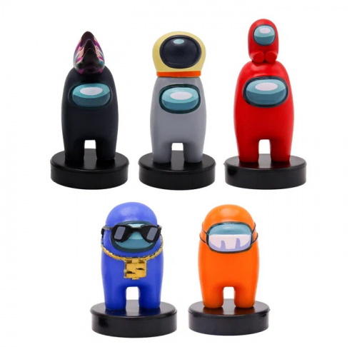 Among Us Набор фигурок-штампиков 3 серия в блистере 5 шт. AU5340D