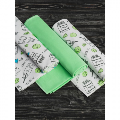 Пеленка Vikalex трикотажная интерлок Milk 120х90 3 шт