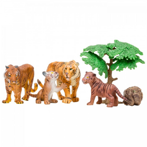 Masai Mara Набор фигурок Мир диких животных Семья тигров (6 предметов)