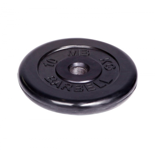 MB Barbell Диск обрезиненный d 51 мм 10 кг
