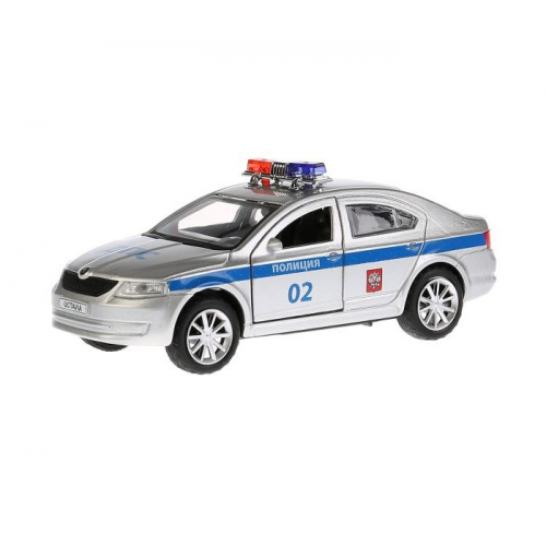 Технопарк Машина Skoda Octavia Полиция инерционная 12 см