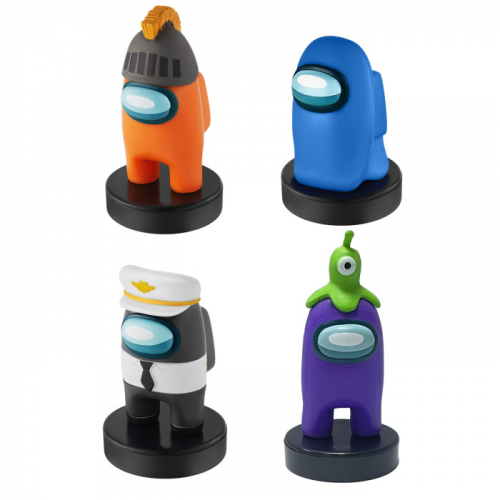 Among Us Игровой набор штампиков Фиолетовый, рыцарь, капитан, призрак серия 2 4 шт
