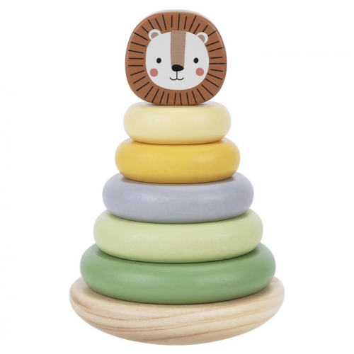 Деревянная игрушка Tooky Toy Пирамидка Лев TK998