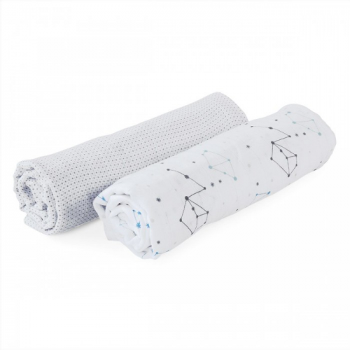 Пеленка Chicco Муслиновая Zodiac 110х110 см 2 шт