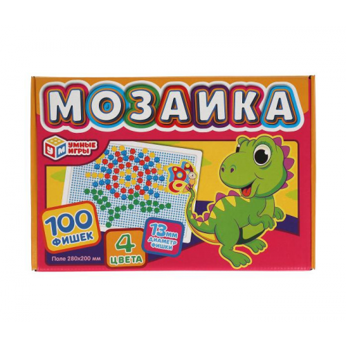Умные игры Дракон Мозаика пластиковая 100 фишек