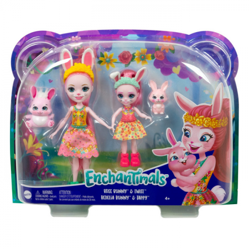 Enchantimals Набор игровой Сестрички с питомцами Бри и Беделия Кроля