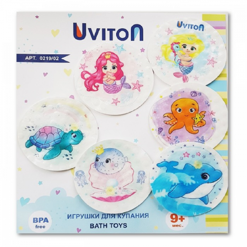 Uviton Набор для купания на присосках Русалочка 6 шт
