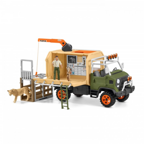Schleich Набор фигурок Большой ветеринарный спасательный грузовик