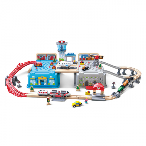 Hape Железная дорога Мега Метрополис (80 предметов)