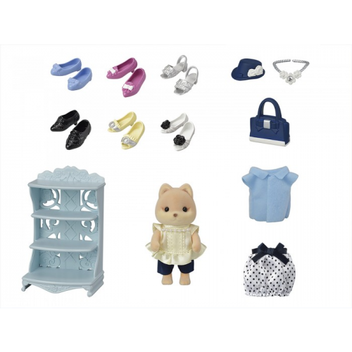 Sylvanian Families Карамельная собачка модница и ее гардероб