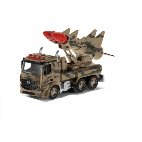 Funky Toys Военная машина-конструктор 2 ракеты фрикционная 1:12 28 см