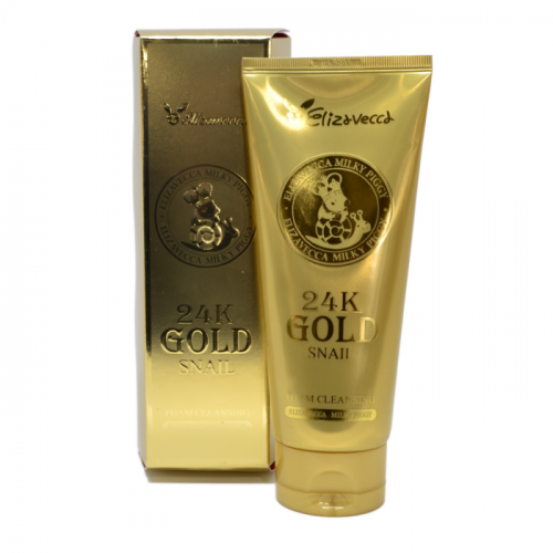 Elizavecca Пенка для умывания с колоидным золотом муцином улитки 24K Gold Snail Cleansing Foam 180 мл