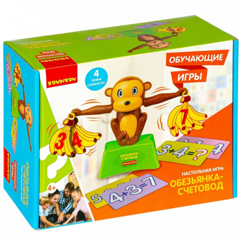 Bondibon Настольная обучающая игра Обезьянка-Счетовод