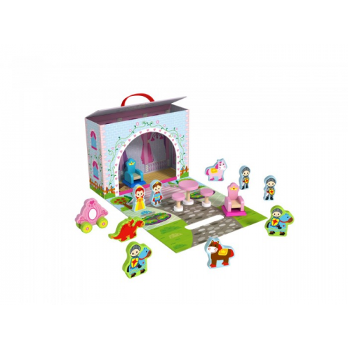 Деревянная игрушка Tooky Toy Чемоданчик Замок принцессы