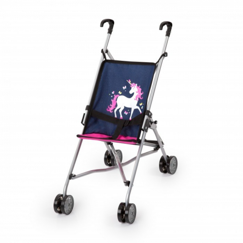 Коляска для куклы Bayer Dolls Buggy с единорогом