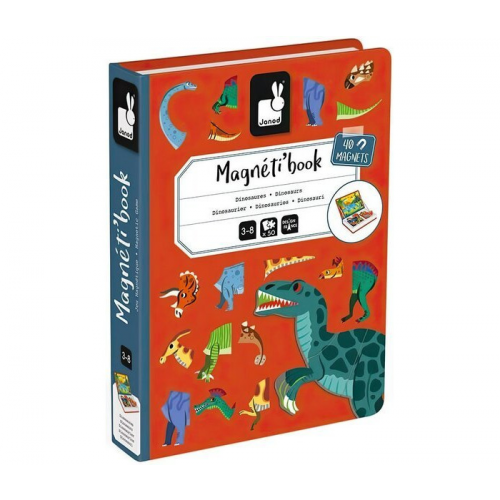 Janod Книга-игра Динозавры магнитная