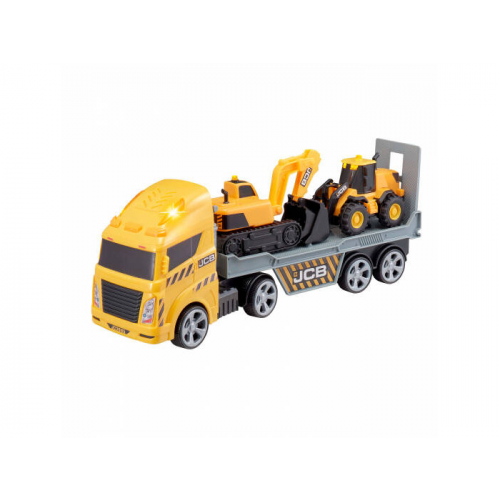 JCB Игровой набор для детей Строительный автоперевозчик JCB с машинками